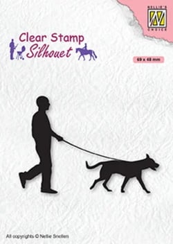 Tampon transparent promenade du chien NELLIE SNELLEN