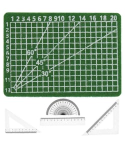 Tapis de coupe et règles miniatures, 5 pcs pour le monde des lutins - Rico Design vert