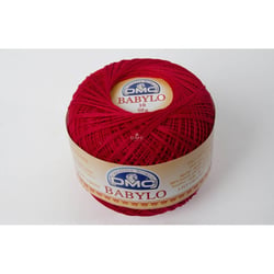 Fil à crocheter Babylo Gross. 10 - Col. 321 - Rouge Carmin