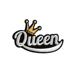 Lot de 3 écussons  queen queen 5cm x 3,2cm