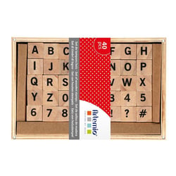 SET 40 TAMPONS BOIS ALPHABET