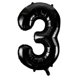 Ballon Géant Chiffre 3 Noir (86 cm)