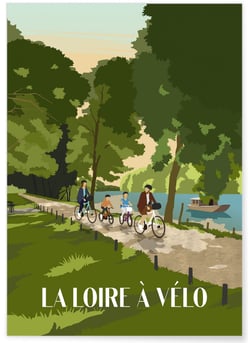 Affiche La Loire à vélo | A3 : 29,7x42cm