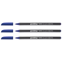 Lot de 3 feutres de coloriage pointe fine - EDDING - Bleu - 1 mm