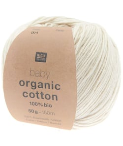 Pelote de coton Baby organic cotton - 100% BIO - Rico Design 01 Creme