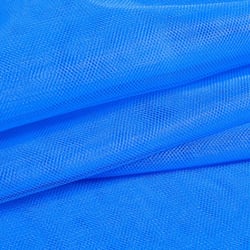 Tissu Tulle souple grande largeur uni Bleu azur - Au mètre