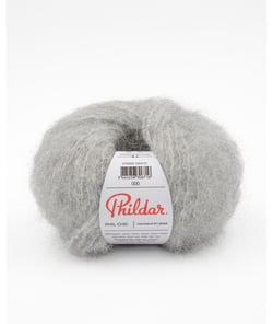 Pelote de laine et Mohair PHIL CHIC - 25gr - Phildar Gris chiné