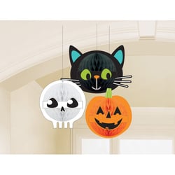 3 Décorations Hallo-ween Friends - Papier Nid d'Abeille