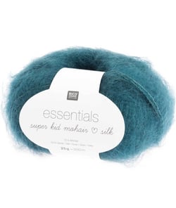 Fil à tricoter Essentials Super Kid Mohair Loves Silk 25 gr - Rico Design 16 Vert Pétrole