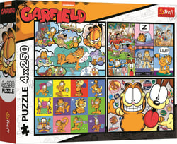 Puzzle 250 pièces - 4 Puzzles - Garfield N'Aime Pas Les Lundis - - Trefl