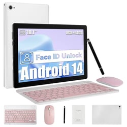 Tablette tactile KOTSREN Android 14 Blanc 10,1 pouces