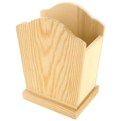 Porte crayons en bois 10 x 7,50 x 15 cm