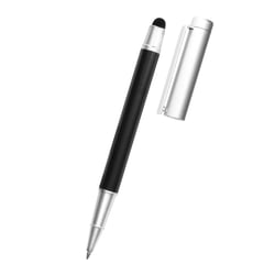 4smarts Stylet pour Smartphone et Tablette Tactile 2en1 Stylo à Bille Argent et Noir