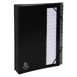 Trieur rigide Ordonator numerique dos extensible 32 compartiments 1 à 32 - Noir - x 6 - Exacompta