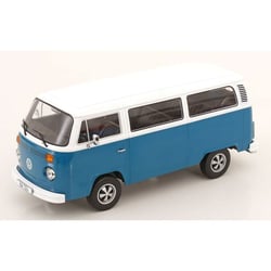 Véhicule miniature Volkswagen Combi T2B Bus 1972 - KK SCALE MODELS - Échelle 1/18 - Bleu/Blanc