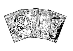 Tableau velours a colorier POCKET ANIMAUX Sericolor