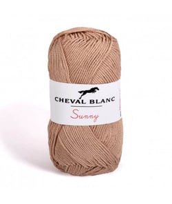 Pelote de coton à tricoter SUNNY UNI - Cheval blanc - PPSC 205 Marron