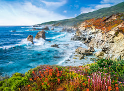 Puzzle 2000 pièces - Côtes de Big Sur, Californie, USA - Castorland