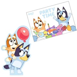 8 Invitations Bluey