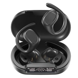 Ecouteurs Bluetooth Sport Etanche Avec Affichage LED Et Son Hifi 96H Autonomie Noir YONIS