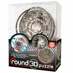 Round 3D puzzle Charles Fazzino - Educa Borras - Rouge