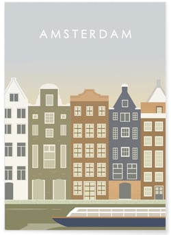 Poster Amsterdam | A3 : 29,7x42cm