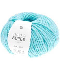 Pelote de laine à tricoter Essentials Super Aran - Rico Design 018 Turquoise