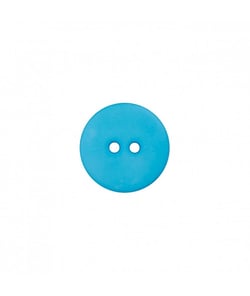 Carte de 4 boutons Polyester Rond 2 trous 15mm - Prym - certifié Oeko-Tex Turquoise Bleu
