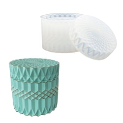 Moule en silicone 9,5cm x 6,5cm - Boîte à bougie avec couvercle