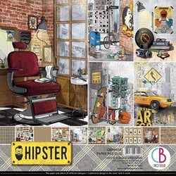 12 papiers scrapbooking carterie 30 x 30 cm Ciao Bella HIPSTER