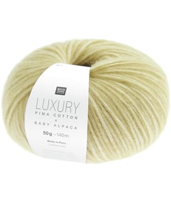 Pelote de cachemire et de coton Luxury Pima Cotton x Baby Alpaca - Rico Design 03 Olive
