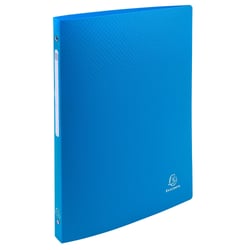 Classeur 4 anneaux 15mm polypropylène OPAK - A4 - Bleu clair - x 20 - Exacompta