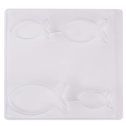Moule: Poissons 4tailles, 7,5 - 14,5 x 3,7 - 7,4cm, profondeur 3cm