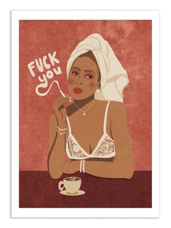 Affiche 50 x 70 cm -  Fuck you - Raissa Oltmanns