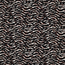 Tissu Jersey Viscose imprimé digital Zébré sur fond Noir