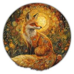 Renard Doré - Puzzle en bois - Boite en carton