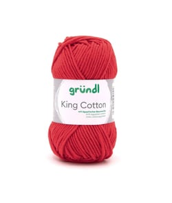 Pelote de Coton à tricoter KING COTTON - Grundl 34 Rouge