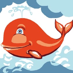 LUC - Kit canevas Soudan Baleine 20x20cm