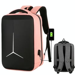 Sac À Dos Ordinateur 17 Pouces Étanche Multifonction Avec Port USB Rose Rose YONIS