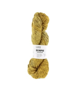 Pelote de coton et cupro (soie végane) à tricoter SIEMPRE - Lang Yarns 13 Jaune