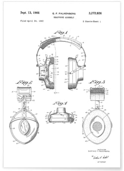 Affiche Brevet Casque | A3 : 29,7x42cm