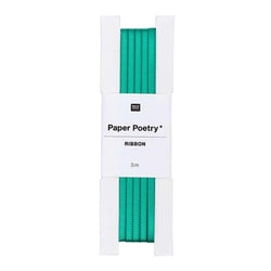 Ruban de satin bleu-vert 3 m