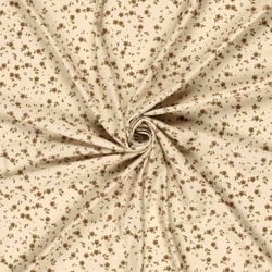 Tissu Maillot de bain UPF50 recyclé Petites fleurs sur fond Beige