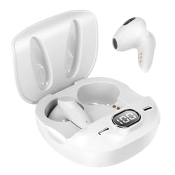 LinQ Écouteurs Bluetooth, Kit main libre Commandes Tactiles Blanc