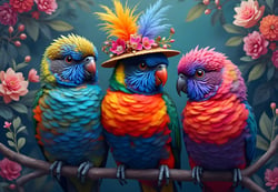 Puzzle 1000 pièces - Perroquets Arc-en-Ciel - Bluebird Puzzle