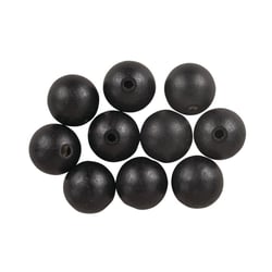 Perles en bois Noir mat 2 cm 8 pièces