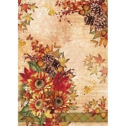 1 feuille de papier de riz 22 x 32 cm Ciao Bella ALL AT ONCE SUMMER COLLASPSED INTO FALL 057
