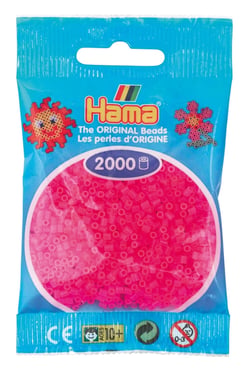 2 000 perles mini (petites perles Ø2,5 mm) fuchsia