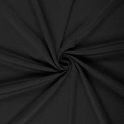Tissu Jersey maille lourde Stefi gratté uni Noir
