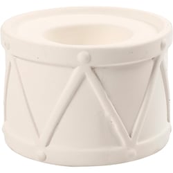 Bougeoir, H : 6,6 cm, d 9,3 cm, diamètre intérieur 2,2+4 cm, blanc, 2pièces/ 1 Pq.